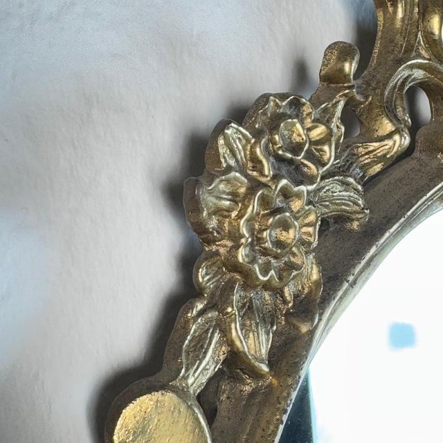 Louis XVI Style Florentine Brass Mirrors, 1890, Set of 2 For Sale - Image 9 of 15