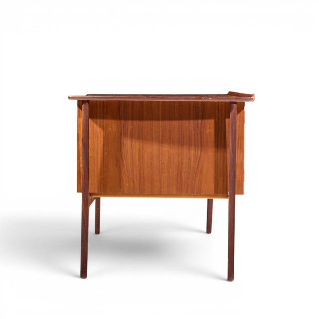 Mid 20th Century Svend Madsen Mid Century Danish Teak Curved Desk For Sale - Image 5 of 10