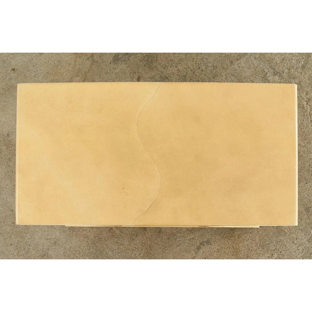 Modern Lacquered Parchment Console or Cocktail Table by Sally Sirkin Lewis For Sale - Image 3 of 13