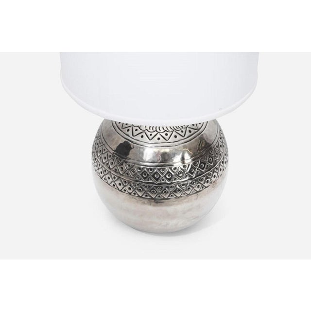 Polished Nickel Lamp by Sarreid Ltd, 1970 For Sale In Chicago - Image 6 of 6