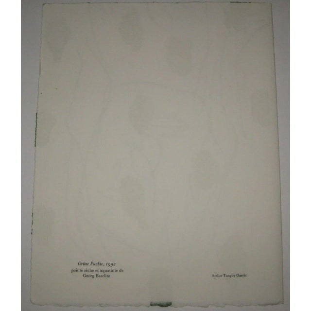 1992 Grune Punkte Abstract Etching and Aquatint by George Baselitz For Sale - Image 11 of 12
