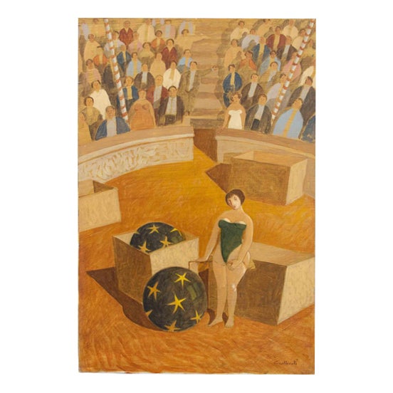 Alberto Gallerati, Landscape Composition, 1970s, Oil Painting on Canvas For Sale