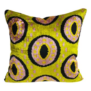 Large Silk Cushion Cover with Eye Design, 2000s For Sale