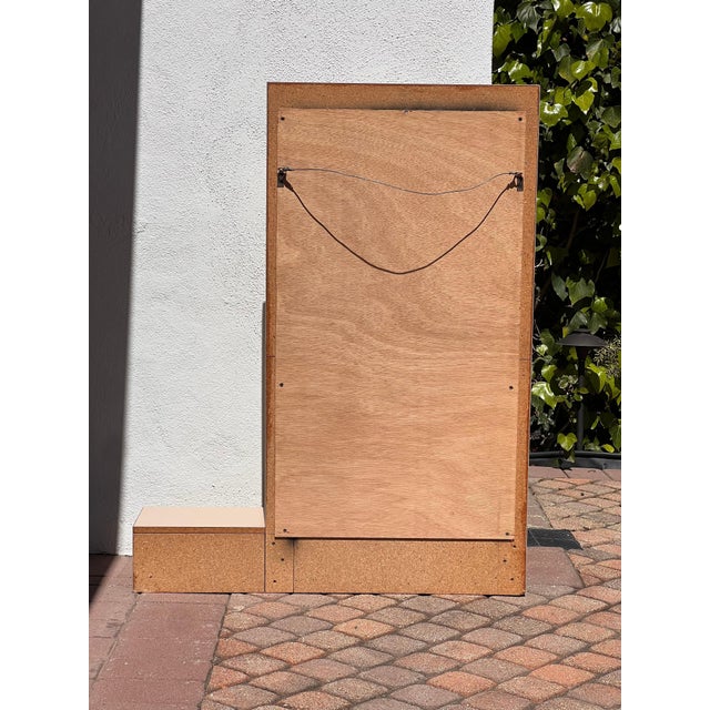 Late 20th Century Postmodern Paul Evans Style Metallic Mirror With Shelf For Sale - Image 9 of 12