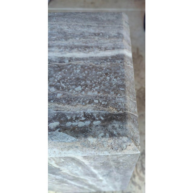 Stunning Pair of Travertine Pedestals For Sale In Portland, OR - Image 6 of 12