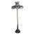 Antique Wrought Iron Marble Slag Glass Tiffany Style Floor Lamp For Sale