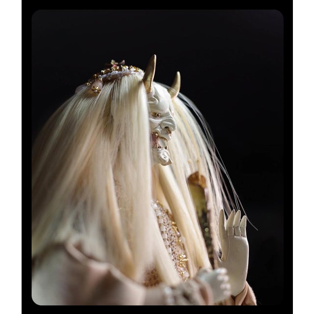 Contemporary Volga Bondarenko, Oni Doll, 2024, Mixed Media Sculpture For Sale - Image 3 of 15