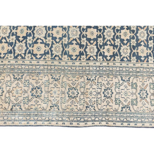 Beige 1920s Persian Meshad Botanic, Beige, Brown and Black Handwoven Wool Rug For Sale - Image 8 of 8