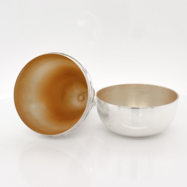 Vintage Tiffany & Co. Sterling Silver Figural Pear Box With a Gilt Interior For Sale - Image 9 of 10