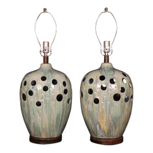 Pair of Mid 20th Century Desiree Stentoj Influence Lamps