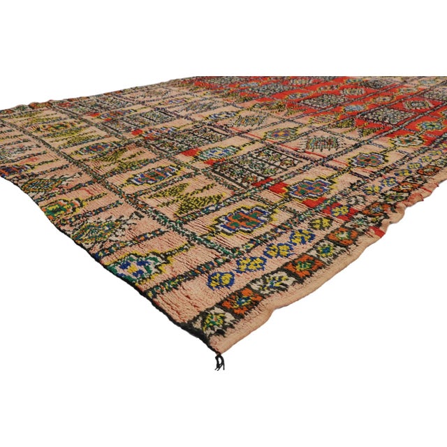 Textile Vintage Boujad Moroccan Rug - 06'00 X 09'09 For Sale - Image 7 of 9