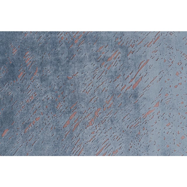 Modern Rug & Kilim's Contemporary Geometric Pink and Grey Wool-Silk Abstract Rug For Sale - Image 3 of 8