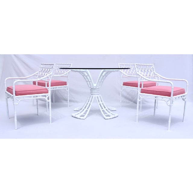 1960s Faux Bamboo Dining Table Set by Phyllis Morris, Restored For Sale - Image 13 of 13