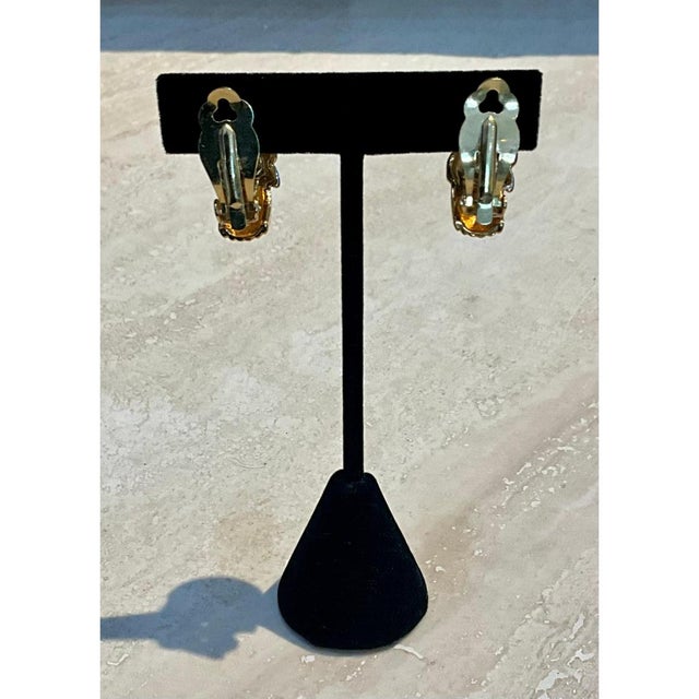 Vintage Gold & Silver Toned Clip on Earrings For Sale - Image 13 of 15