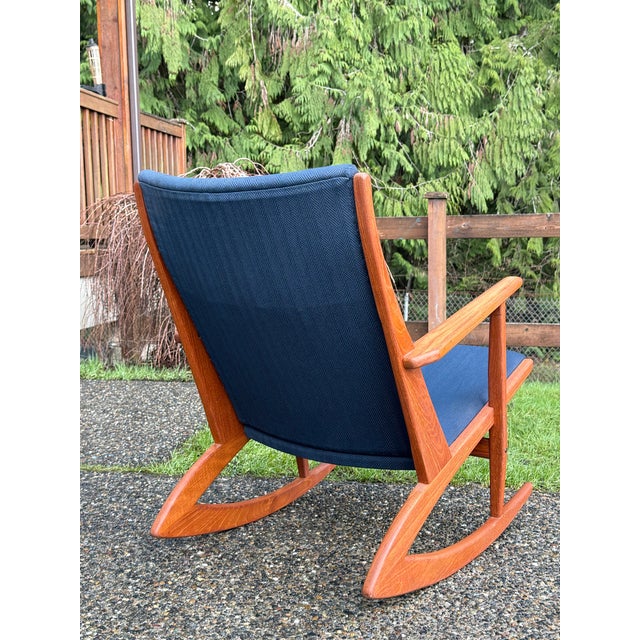 1960s 1960s Danish Modern Teak Rocking Chair Attributed to Holger Georg Jensen for Tønder Møbelværk For Sale - Image 5 of 10
