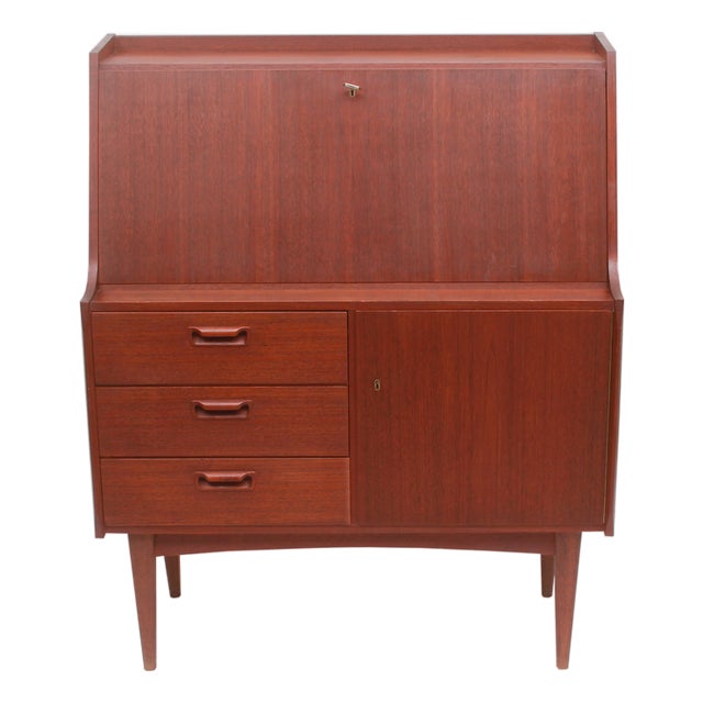 Vintage Teak Secretaire from VKW Möbel, 1955 For Sale