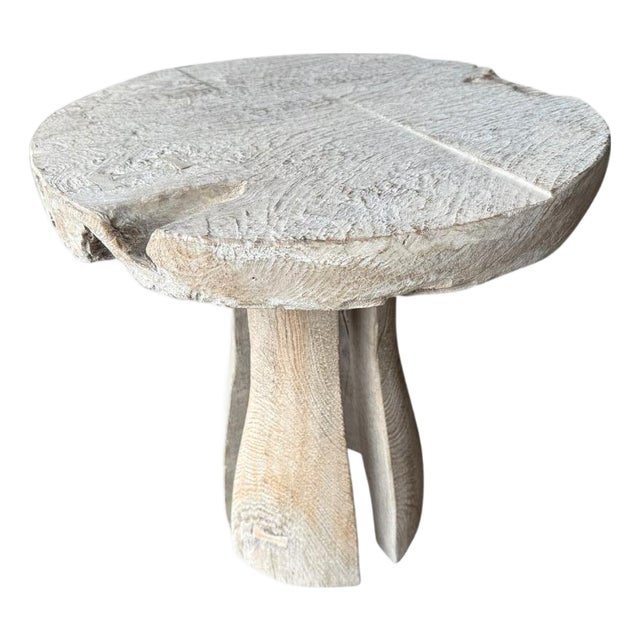 Andrianna Shamaris St. Barts Teak Wood Side Table For Sale