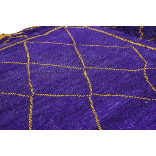 Textile Vintage Purple Beni Ourain Moroccan Rug - 06'08 X 12'10 For Sale - Image 7 of 8