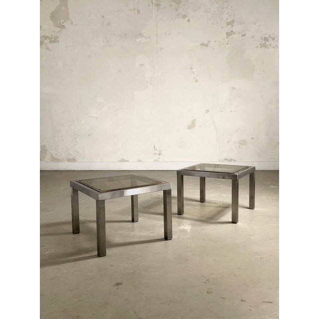 Metal Side Tables or Nightstands by Guy Lefevre for Maison Jansen, 1970s, Set of 2 For Sale - Image 7 of 14