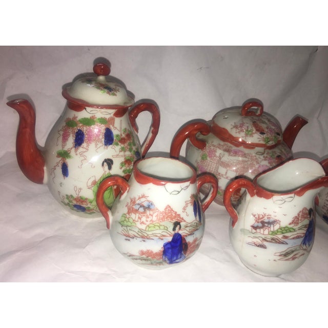 Vintage 1960s Japanese Imari Porcelain Tea Set 5 Pieces Chairish