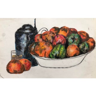 1960s Fruit Still Life Drawing After Courbet For Sale