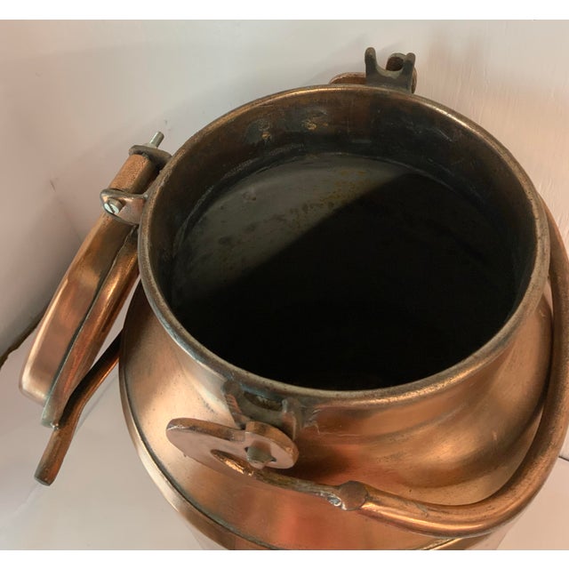 Vintage French Copper Milk Can Umbrella Stand For Sale - Image 10 of 11