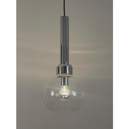 Large Space Age Pendant Light attributed to Motoko Ishii for Staff, 1970s For Sale - Image 6 of 12