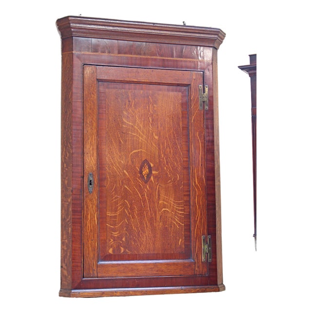 Circa 1830 Georgian Hanging Corner Cabinet For Sale