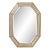 Mid-Century Modernist Octagonal & Tiered Segmented Giltwood Mirror For Sale