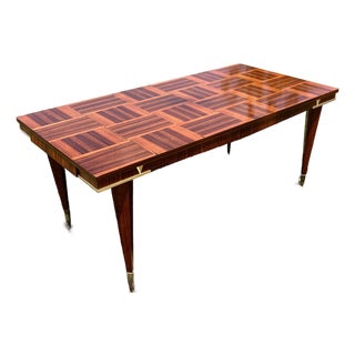 French Mid-Century Modern 1950's Macassar Dining Table For Sale