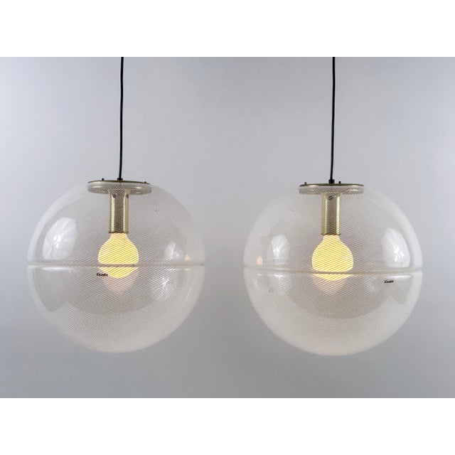Mid-Century Modern Sfera Pendant Lamps from Guzzini, Italy, 1970s For Sale - Image 4 of 18