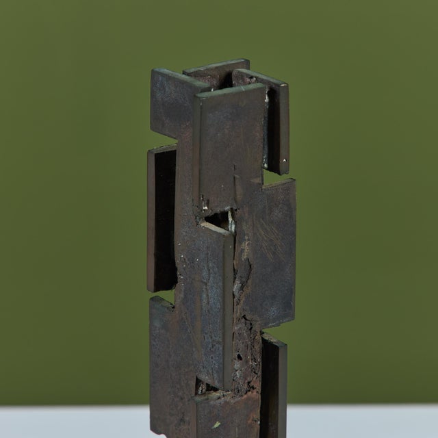 Bronze Mounted Brutalist Sculpture For Sale - Image 10 of 11