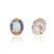 18k White Gold 18.2ct Opal & Multi Sapphire Cluster Stud Earrings With Diamonds- 2 Pieces For Sale In New York - Image 6 of 15