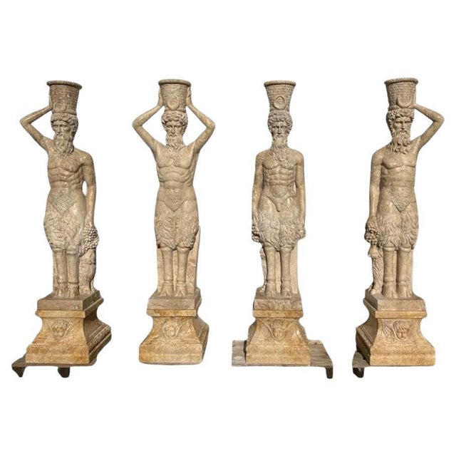 1970s Travertine Marble Garden Sculptures Fauns, Italy, 1970s For Sale - Image 5 of 5
