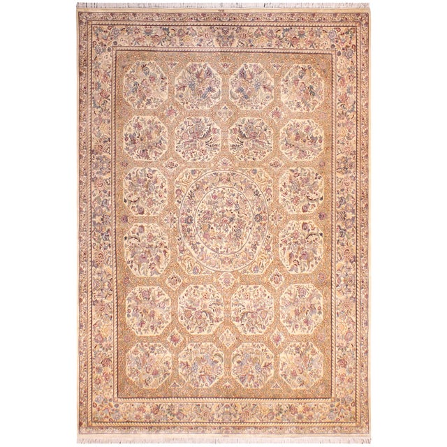 Elegant Heritage Pak-Persian Beige/Gold Wool Rug - 9'1'' X 12'2'' For Sale - Image 9 of 9