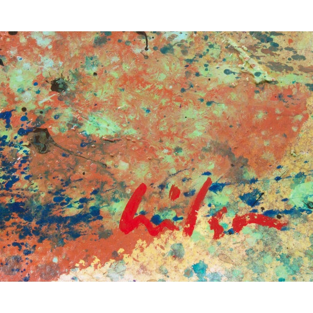 Paper 1980s Abstract Acrylic Landscape by Harry Hilson For Sale - Image 7 of 8