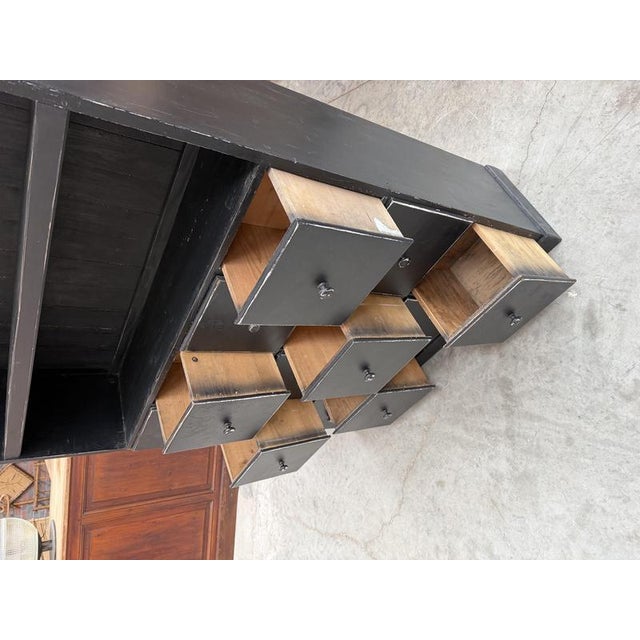 Black Antique Grocery Store Cabinet For Sale - Image 8 of 12