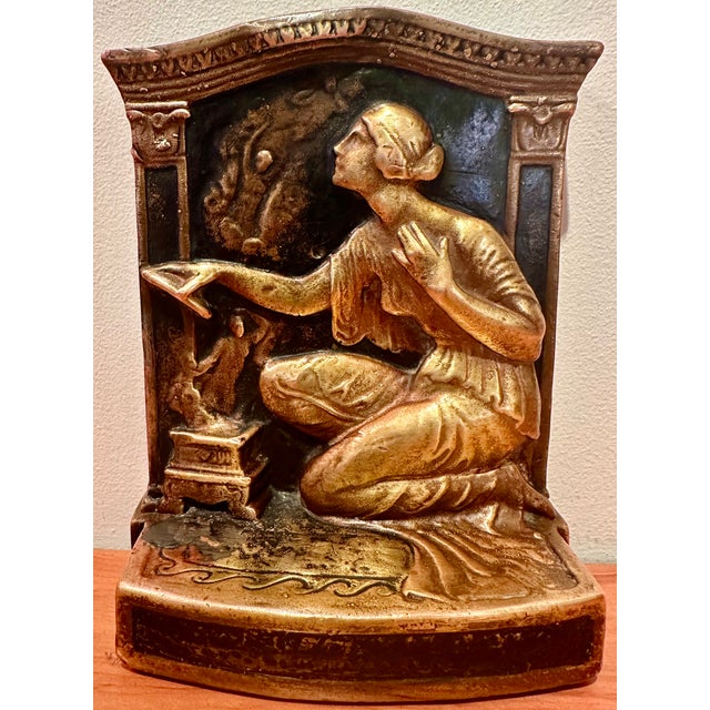 Armor Bronze 1922 Pandora's Box Bookends For Sale - Image 14 of 18