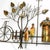 1970s Vintage Enesco 3d Metal Wall Art Cityscape Bicycle, People, Advertising Column and Tree 1974 For Sale - Image 5 of 8