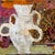 Abstract Christiane Corcelle "Four-Handled Serenade" Mixed Media on Canvas, Small Abstract Still Life of a White Vase on Paisley, 2023 For Sale - Image 3 of 6