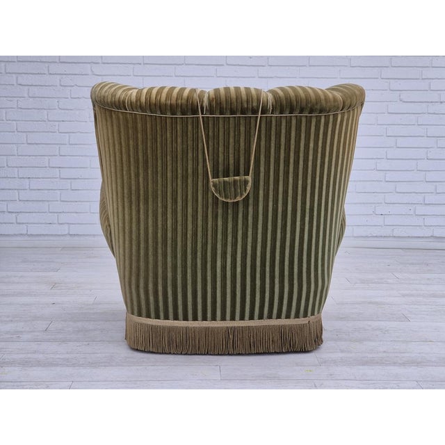 Danish Relax Armchair in Velour, 1950s For Sale - Image 11 of 17