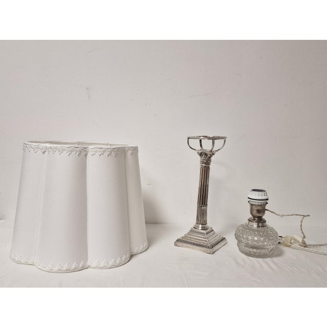 Sterling Silver Table Lamp from Hamilton & Inches Ltd., Early 1900s For Sale - Image 6 of 17