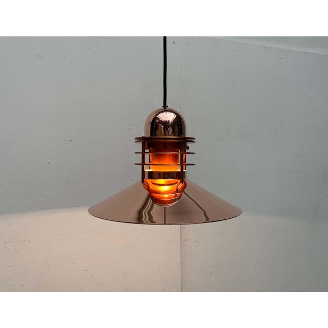 Vintage Danish Copper Nyhavn Pendant Lamp by Alfred Homann and Ole V. Kjær for Louis Poulsen, 1980s For Sale - Image 11 of 18