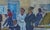 Campaign Soviet Scientists Oil Painting, Original Socialist Realism Art 50-80 For Sale - Image 3 of 6