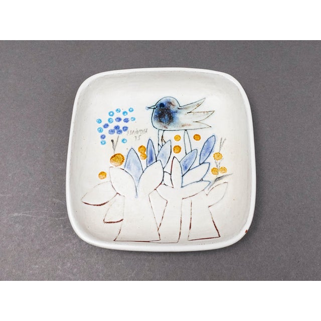 1975 Susana Espinosa Signed Mid-Century Modern Puerto Rico Studio Art Pottery Dish For Sale - Image 4 of 10