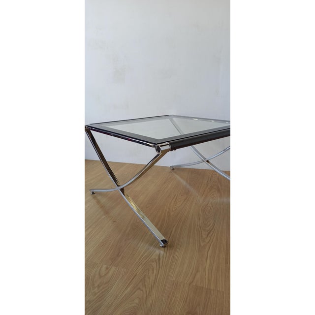 1970s Barcelona Style Chrome Coffee Table, 1970s For Sale - Image 5 of 18