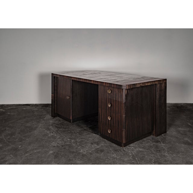 Wood Art Deco Desk in Mahogany by Bruno Paul for Veb Deutsche Werkstätten Hellerau, 1930s For Sale - Image 7 of 18