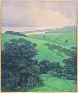 'California Sunset, Drake's Bay' by Duane Wakeham, 1997, San Francisco, Pastel Society of America, Extra Large Oil Landscape