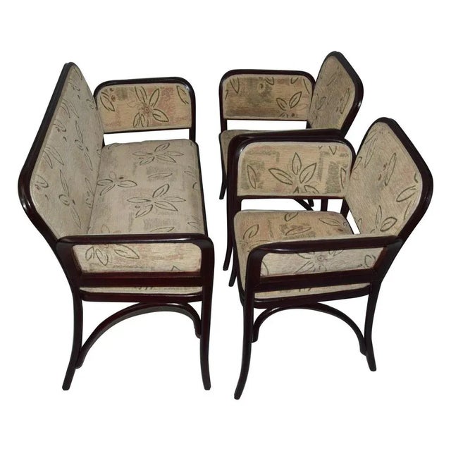 Art Nouveau Sofa and Armchairs attributed to Otto Wagner for Thonet, 1910s, Set of 3 For Sale - Image 11 of 11