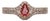 Ceylon Padparadscha Sapphire Ring With Natural Diamond Accents in Solid 14k Gold, Size 6.75 For Sale